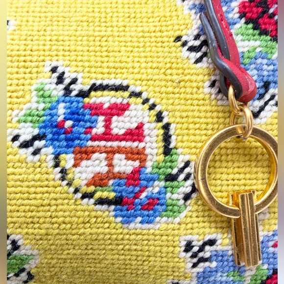 Tory Burch Lee Radziwill Wool Needlepoint Shoulder/Crossbody/Clutch - Picture 9 of 13